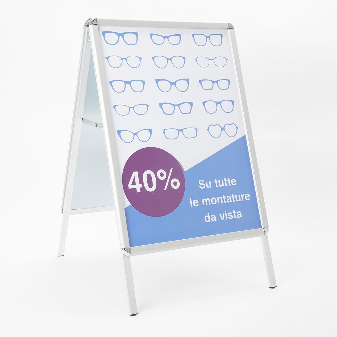 Danieli Store - Caballete Publicidad Exterior de Aluminio A1 Doble Cara Plegable