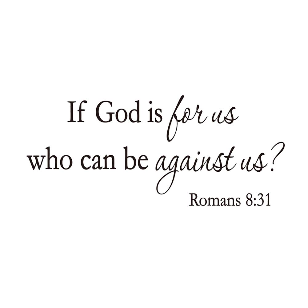 If God is for Us Who Can Be Against Us Art Sayings Sticker Wall Décor Decal Quote Sign Christian Praise God DIY Art Sticker - Image 4