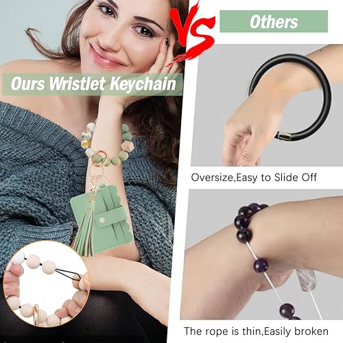 Image of Wristlet Wallet for Women with Keychain - RFID Card Holder Small Wallet Wristlet with Key Ring