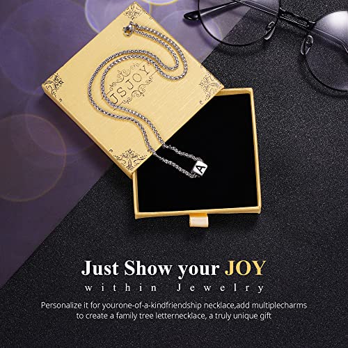 Jsjoy Mens Letter Necklaces Silver Initial J Necklace Graduation Gifts For Him 2023 Mens Stainless Steel Necklace Initial Pendant Necklaces For Boys Birthday Gifts For Men #TOP6
