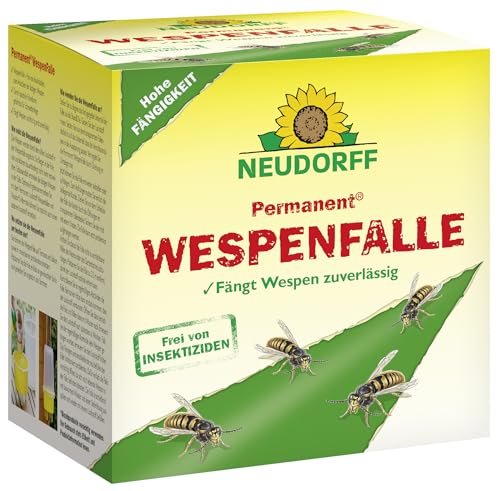 Permanent WespenFalle – Nachfüllbare Wespenfalle zur zuverlässigen Wespenabwehr im Innen- und Außenbereich, insektizidfrei, 1 Stück