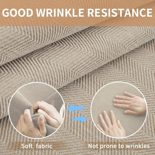 Housse de canapé d'angle en chenille blanche 70x180cm DUJUIKE - 4