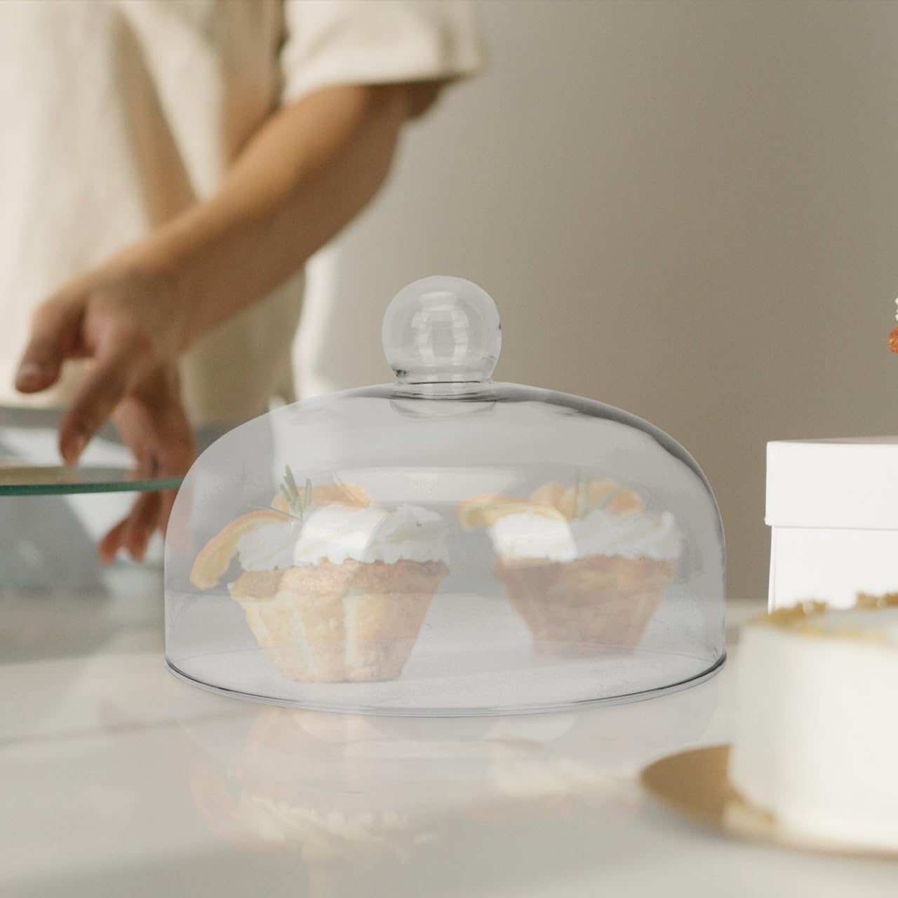 MAGICLULU 1 Pc Cubierta para Salpicaduras De Microondas Magdalena De Cúpula Cubierta De Comida para Microondas Cubierta De Cúpula Alimento Vidrio Cubierta De Pastel En Forma De Campana