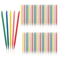 Giantree 50 Stück bunten hölzernen Stift für Scratch Art, 5 Farben Heavy Duty Scratch Art Stylus Tools 4,7 Zoll Stylus Sticks für DIY kreativ zeichnen Weihnachten Scratch Art Aktivität Handwerk