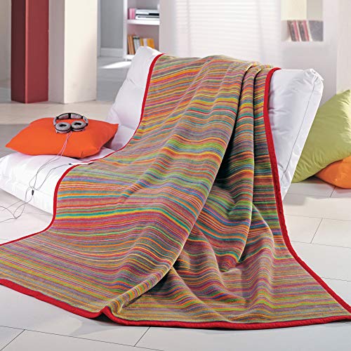 Erwin Müller Wohndecke Pescara Baumwollmischung rot Größe 150x200 cm – Bild 3