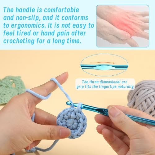 Image of UzecPk 12Pcs 7mm Crochet Hooks, Crochet Needles Aluminum Crochet Hook, Crochet Hooks Bulk Crochet Needles for Crocheting Yarn Knitting Weave Beginners Women Adults