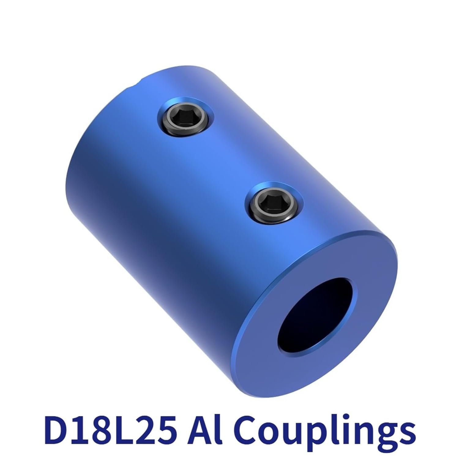 D18L25 Aluminum Alloy Couplings Bore 3/4/5/6/6.35/8/10mm Black Flexible Shaft Coupler 1Pcs(5mm to 5mm)