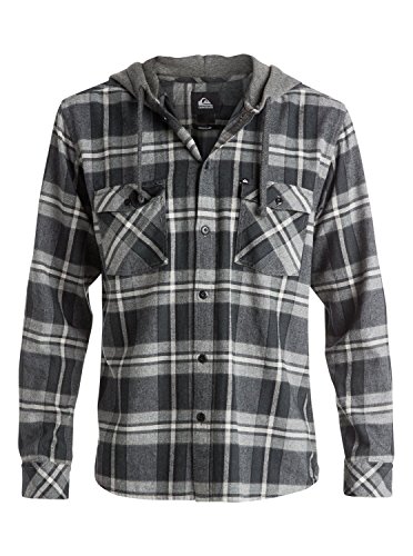 Quiksilver Men's Long Sleeve Shirt, Snap Up Anthracite, Small