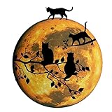 superdant adesivi murali luna piena gatto sul ramo wall art gatto nero con luna adesivi murali albero ramo sagoma adesivi murali per casa soggiorno cucina camera da letto