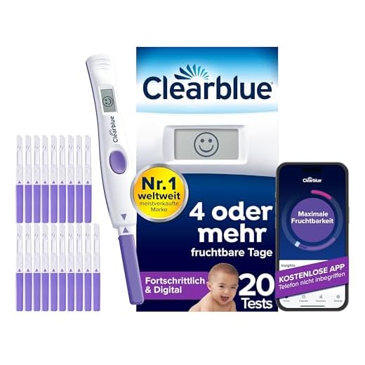 Clearblue Kit de prueba de ovulación de fertilidad avanzado y digital. Se ha comprobado que duplica las posibilidades de quedar embarazada, 1 soporte de prueba digital y 20 pruebas