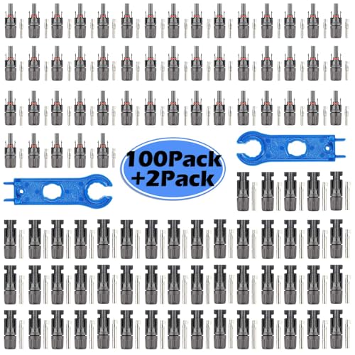 yarachel Conectores solares, conectores impermeáveis IP67 macho e fêmea (50 pares, conectores solare