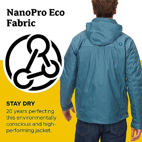 Image of MARMOT Men's Precip Eco Waterproof Rain Jacket - 100% Recycled, Breathable, Lightweight, Packable Raincoat