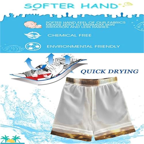 visesunny Summer Boy's Beach Shorts Sunset Little Lion Quick Dry Swim Trunks Baby Boy Bathing Suit3
