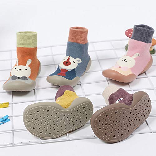 Fnsky Baby Slippers Sokken, Peuter Anti-slip Warme Slippers Sokken Vloer Sokken, Leuke Winter Sok Schoenen voor Baby… - Image 5