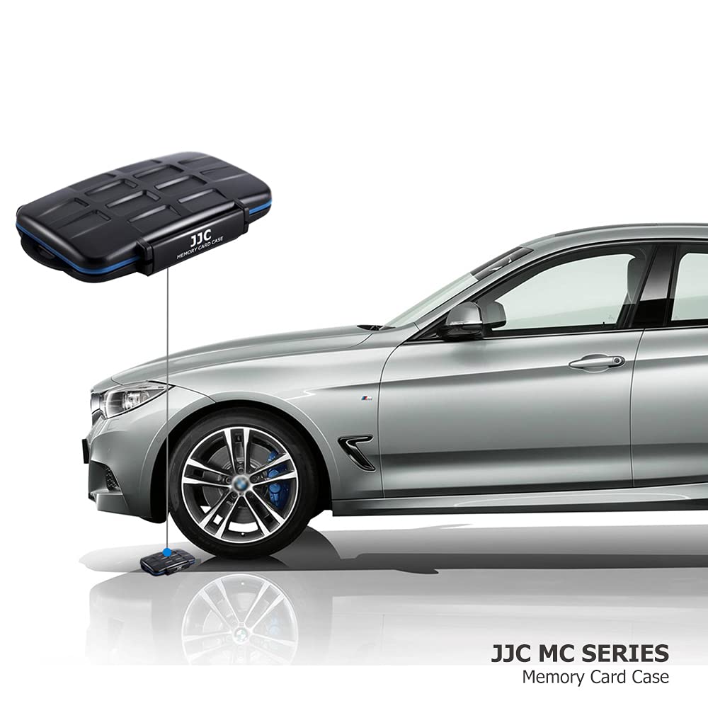 JJC 28 Slots Portable Memory Card Case Holder Storage for 8 SD SDHC SDXC Card, 16 Micro SD TF Card and 4 CF Cfast Card, Water-Resistant & Shockproof