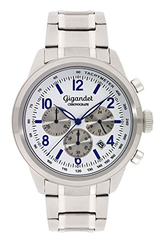 Preisvergleich Produktbild Gigandet Herren Uhr Chronograph Quarz mit Edelstahl Armband G25-005