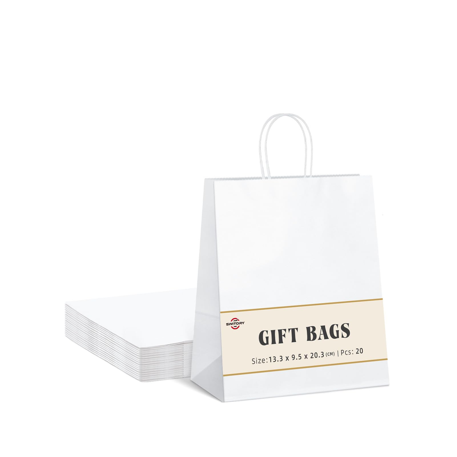 Buste Di Carta Con Manici 100 Sacchetti Di Carta Kraft Nera Per - Foto 8