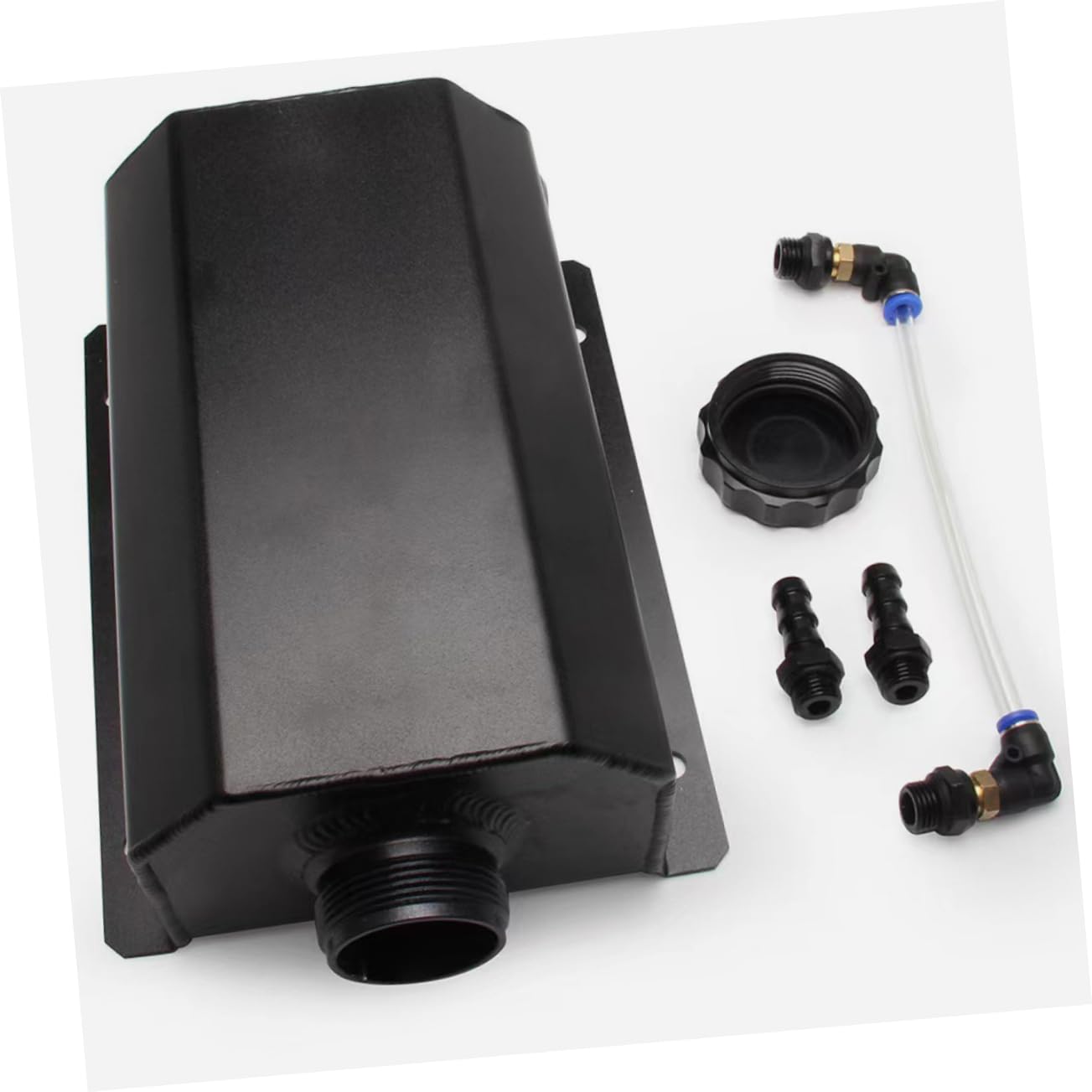 Séparateur D'huile 2 L en Acier et Aluminium pour Récupération D'huile Moteur, Gestion, Réservoir de Récupération Adapté à Voiture et Liquide de Refroidissement