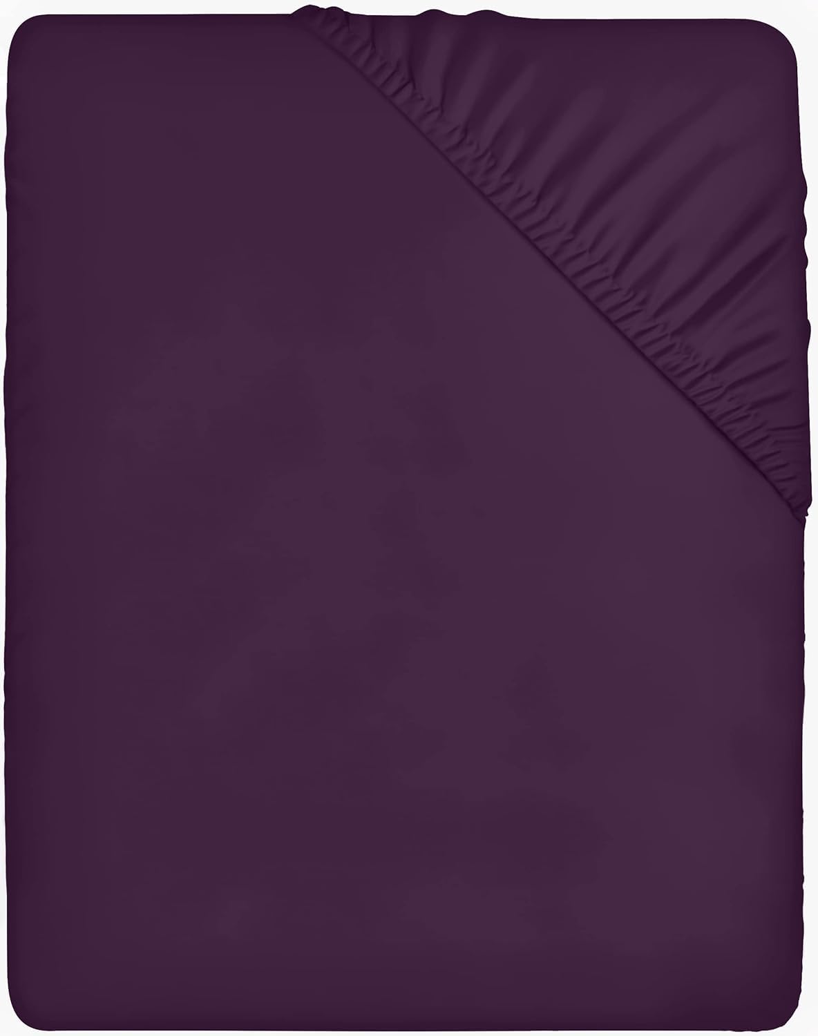 Utopia Bedding Lenzuolo con Angoli Due Piazze Matrimoniale - 200x200cm - Viola - Microfibra di Poliestere Spazzolato - Lenzuolo sotto con Angoli Elasticizzato