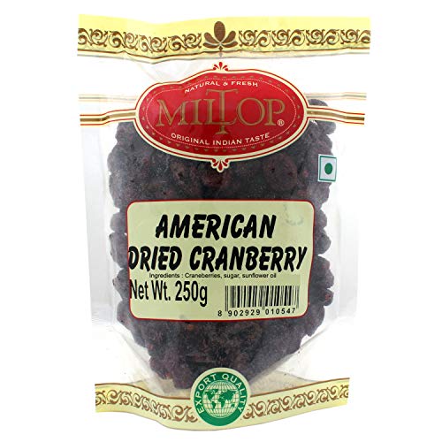 Image of Miltop American Dried Whole Cranberries, 250g
