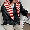 JOLILUNA Knit Triangle Scarf for Women Stripe Head... #3