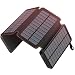 Produktbild Hiluckey Solar-Ladegerät 25000 mAh Outdoor Wasserdicht und schneefest Powerbank mit 4 Solarmodulen Dual USB Ausgang Tragbarer Akku Pack für Smartphones, Tablets und mehr