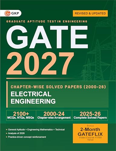 Image of GATE 2027 Electrical Engineering | 27 Years' Chapter-Wise Solved Papers (2000-2026) | Previous Year Questions with Detailed Solutions | By GKP