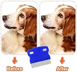 GUBCUB Pets Grooming Comb Kit for Small Dogs Puppies For Tear Stain Remover, 2-in-1 with Round Teeth to Remove Knots Crust Mucus