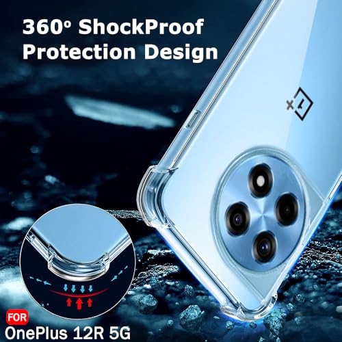Image of TheGiftKart Crystal Clear Back Cover Case for OnePlus 12R 5G | Raised Bumps for Camera & Screen Protection | Ultra Clear Soft Silicone Back Cover Case for OnePlus 12R 5G (TPU, Transparent)