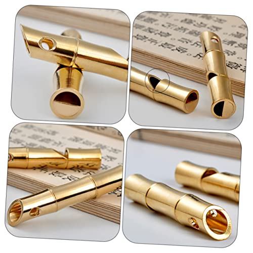 2 silbatos portátiles de latón SUPVOX para deportes y supervivencia miniatura 5
