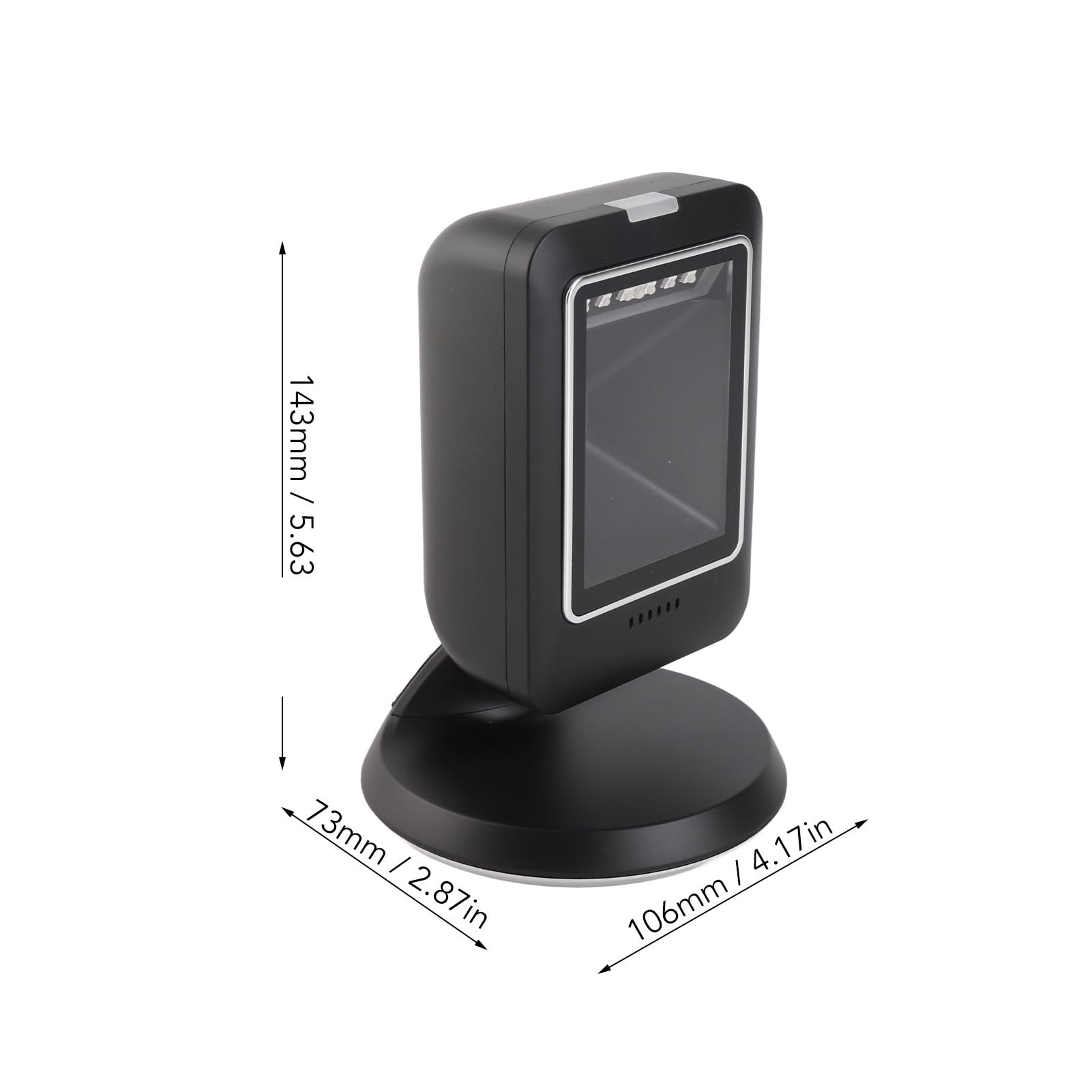 Scanner di Codici a Barre Senza Mani 2D, Lettore Desktop Cablato USB a Scansione Auto -rilevante per la Vendita Al Dettaglio con Tutte le compatibilità dei Sistemi