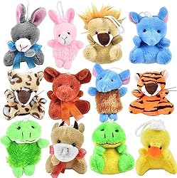 iFunLong 12pcs Mini Animal Plush Toy Set