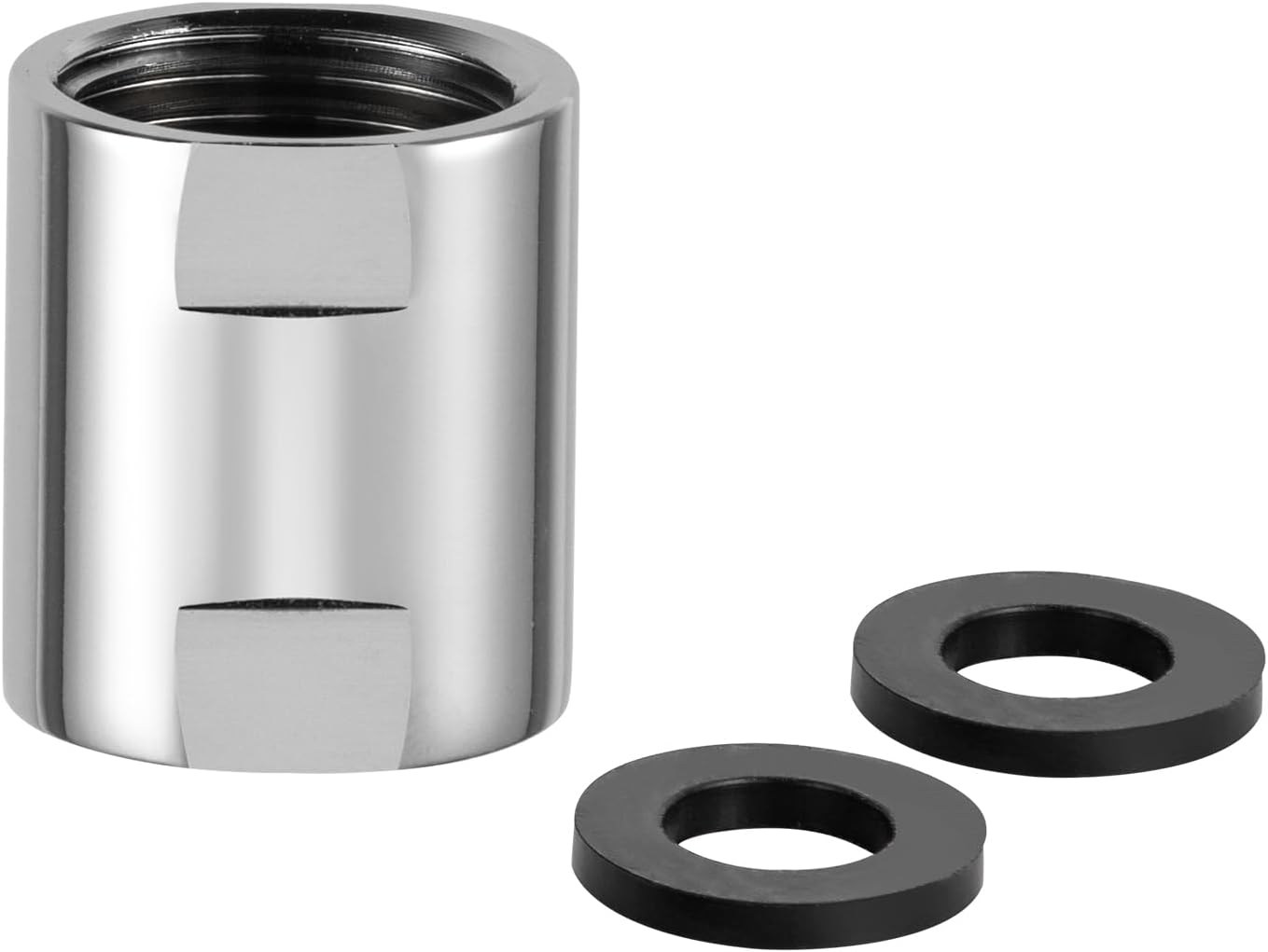 OFFO Shower Pipe Fitting Connector,G1/2'' Female to G1/2'' Female BSP Thread Straight Coupling for Shower Arm Home Bathroom Plumbing,Air Compressor,Chrome