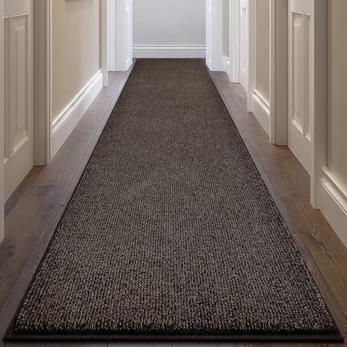 Image of Washable Runner Rug 32 inch x 96 inch Rectangular, Non Slip Absorbent Indoor Entryway Rug for Floor, Laundry, Hallway, Bedroom (Roll Packing)