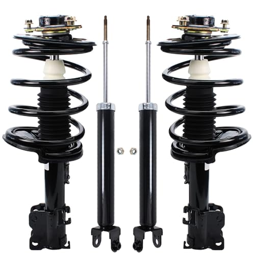 Image of Detroit Axle - 2.5L Struts Shock Absorbers for 2002-2006 Nissan Altima Complete 2 Front Ready Struts with Coil Spring 2 Rear Shock Absorbers 2003 2004 2005 Replacement Strut Assembly