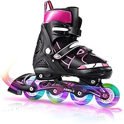 Patines Mujer Carrefour WeSkate Patines en línea para niños con tamaño Ajustable, Luces Intermitentes L (39-42)