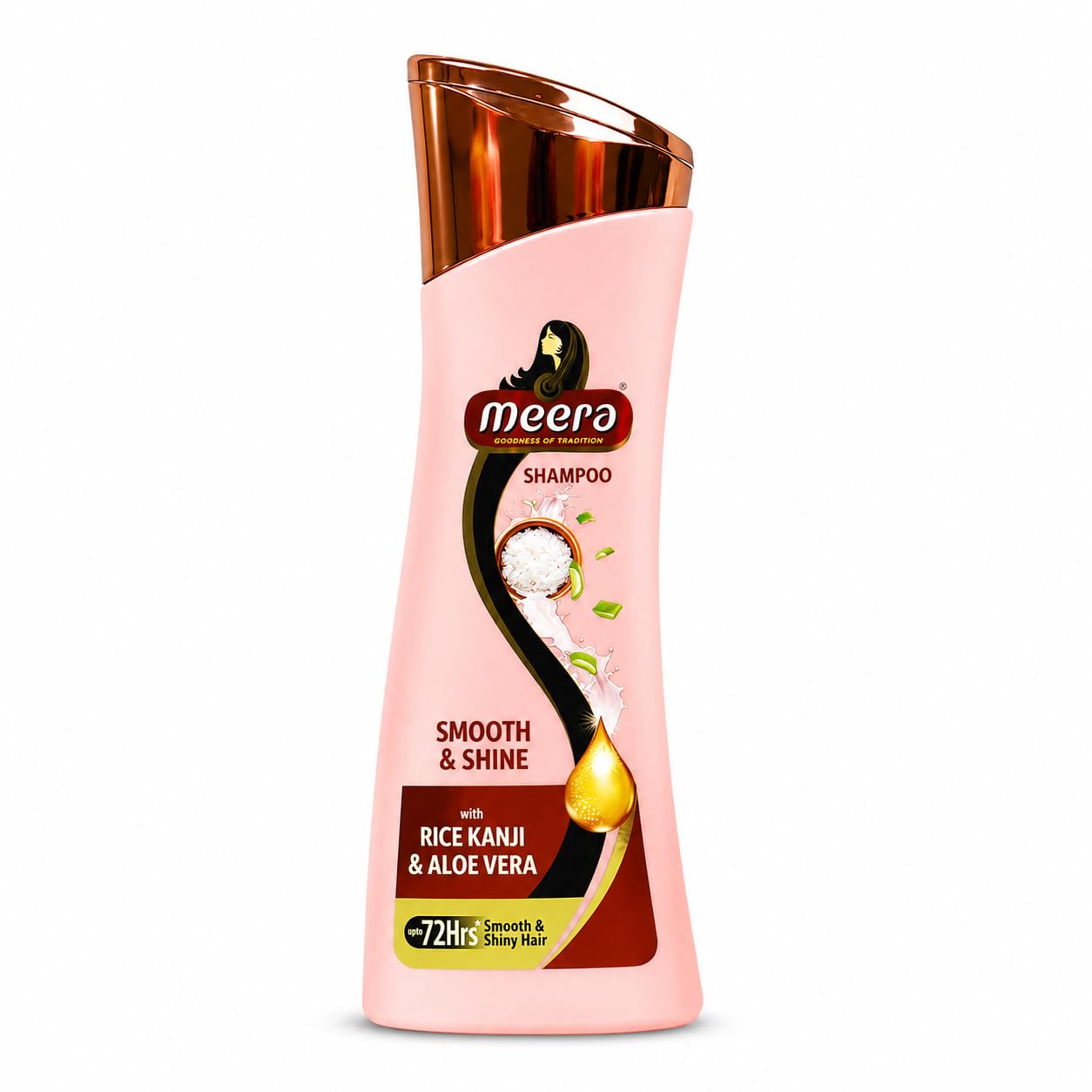 Meera Smooth & Shine Shampoo with Rice Kanji & Aloe Vera | Up to 72 Hours Smooth & Shiny Hair | Nourishes & Softens Hair | Suitable for Men & Women | 180ml-picture-17