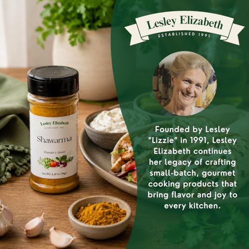 Image of Lesley Elizabeth Shawarma Traveler's Spices - Authentic Middle Eastern Shawarma Seasoning Blend for Chicken, Beef, Lamb & Vegetables | All-Purpose Gourmet Cooking & Grill Rub