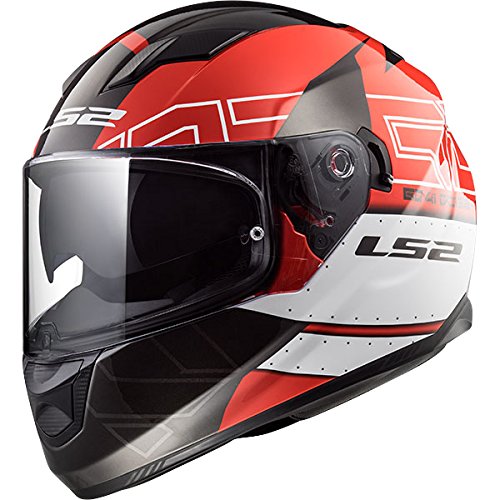 LS2 FF320 Stream Evo KUB doble visera casco moto integral integrales – rojo negro M(57-58cm)