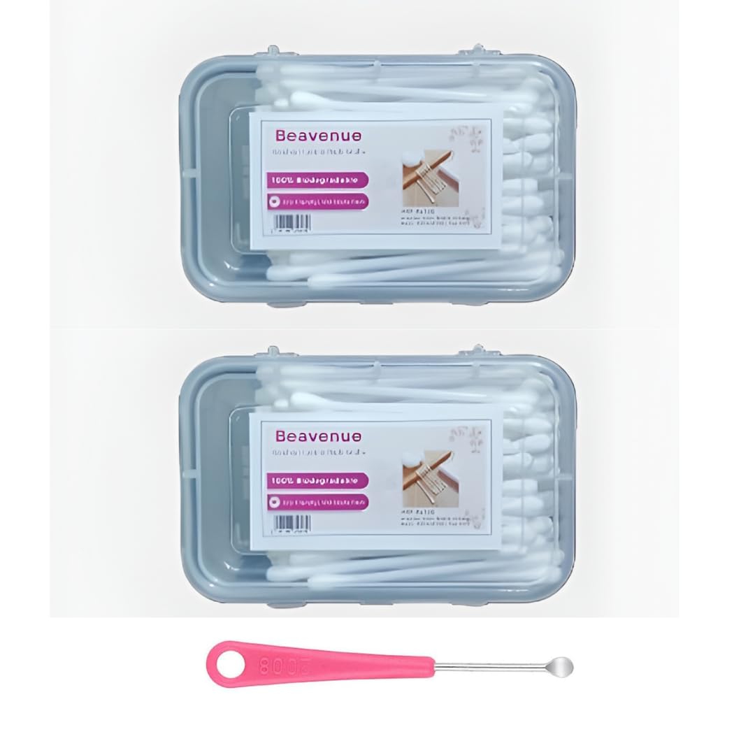 Ultra Soft Cotton Buds Swabs for Ear Cleaning (200 Count) - Vegan, Eco Friendly Organic, Double Tips, Soft Ear Sticks, with Ear Cleaning Pin-image-41