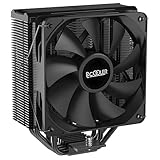 PCCOOLER CPS Paladin EX400 プレミアムCPUエアクーラー PWM 130mmファン 180W TDP 高性能ヒートパイプ4個 ニッケルメッキ抗酸化保護層 AMD Ryzen AM4 Intel LGA 1700/1200/115X 5V 3ピン用 ブラック