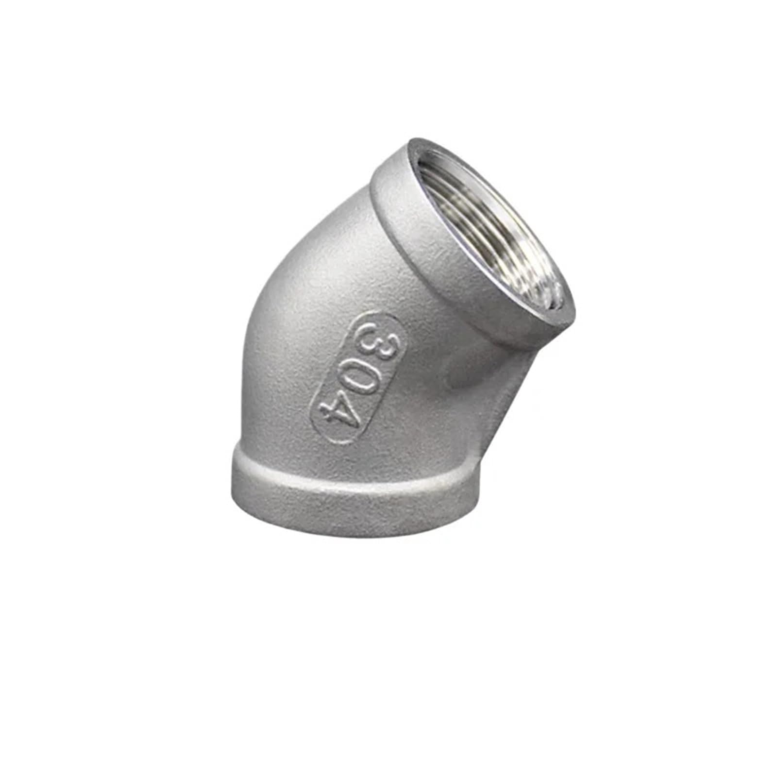 Conector hembra de acero inoxidable NPT de 3" con ángulo de 45 grados
