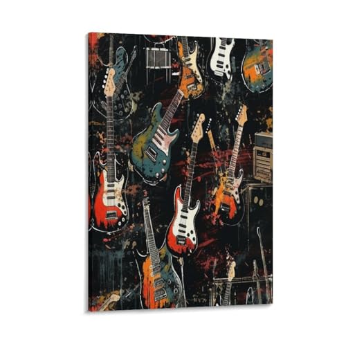 Impression sur toile guitare tableau de décoration salon