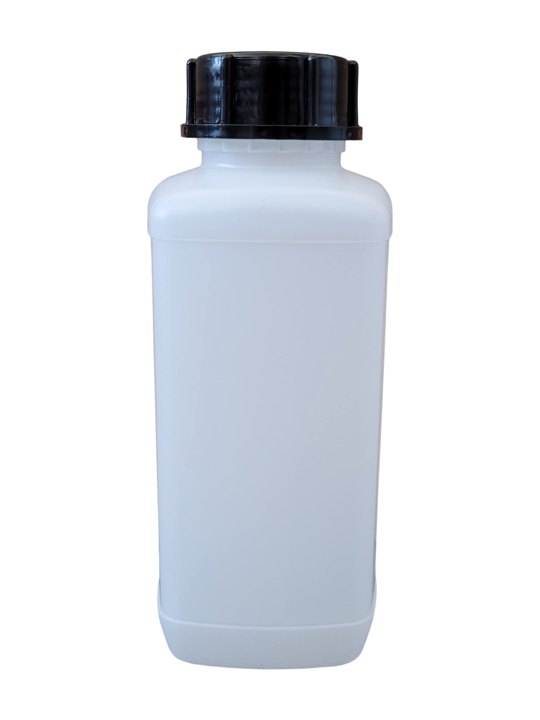 kanister-vertrieb® 10er Set: 1000 ml Laborflasche Vierkantflasche Weithalsflasche lebensmittelecht mit Schraubverschluss
