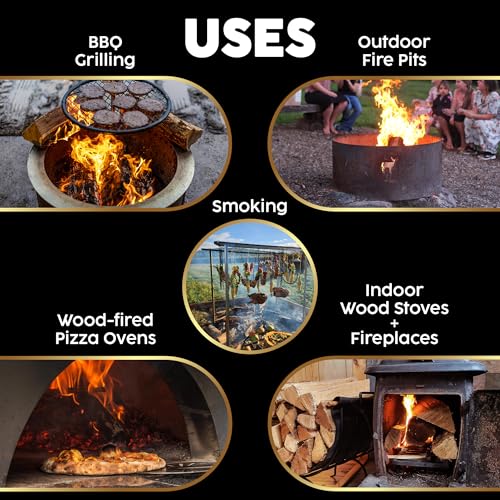 Firewood Central Kiln-Dried PA Oak – 16” Splits (14–18 Pieces) – Long Burn, Smoking Wood for Cooking, Fire Pits & Home Heating – Easy Light, Low Smoke, USA Sourced