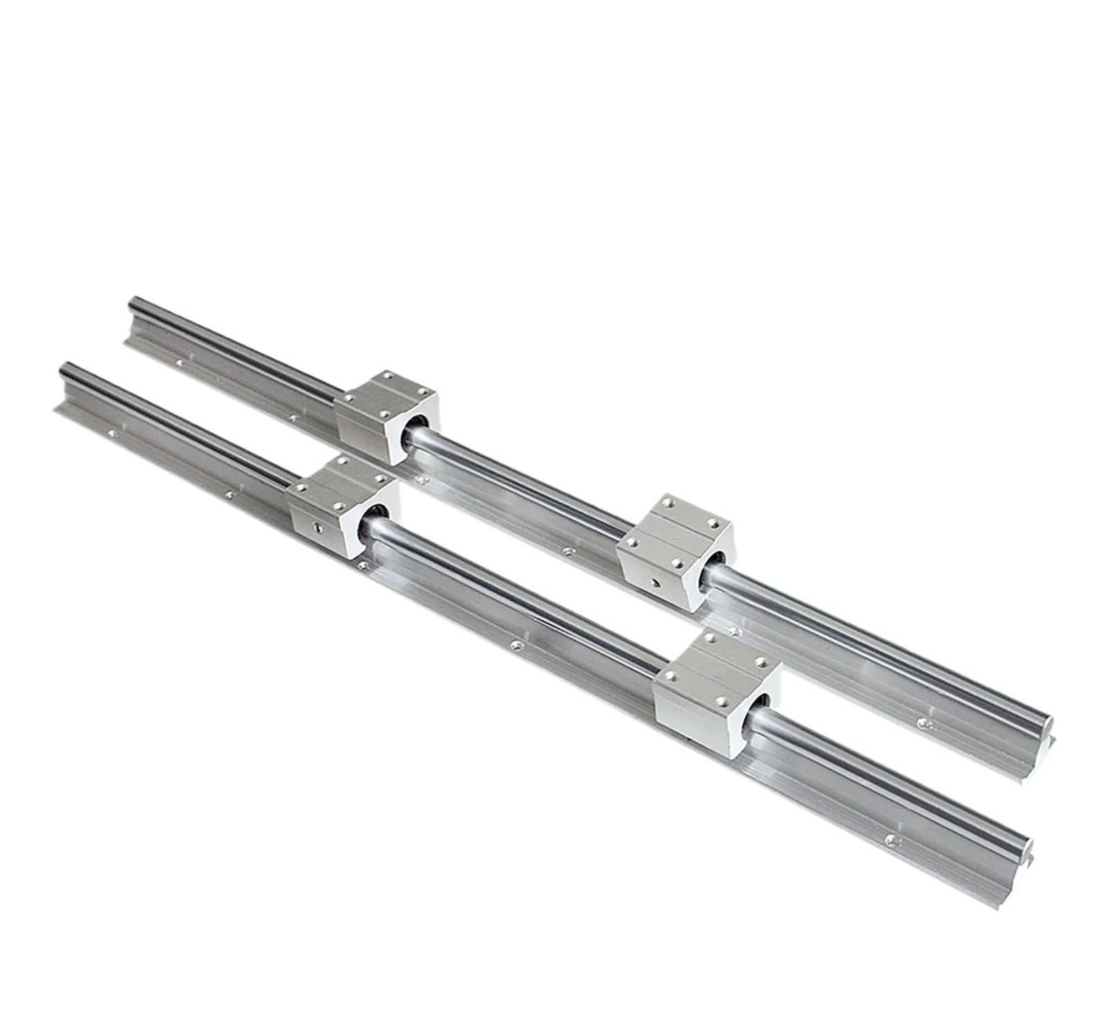 Linear Rail, Linear Sliding Gide 2pcs SBR25 Linear Rail Guide 400 500 600 800 1000 1200 1500mm+4pcs SBR25UU Linear Bearing Block Linear Rail(500mm)