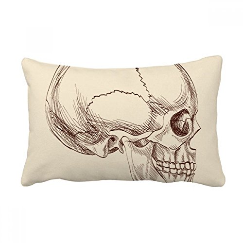 Coussin de crâne humain dessin pour décorer votre canapé de salon moderne - 2