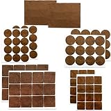 Almohadillas de Fieltro Adhesivo Alta Densidad para Muebles, Protectores para Patas de Sillas, Mesas, Suelo, Protectores de Fieltro 98pcs - Marrón