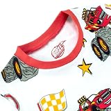 Blaze and the Monster Machines Pizamki Chłopięce | Zestawy Pizamek dla Chłopców o Dopasowanym Kroju | Pizamy dla Dzieci z Długim Rękawem z Motywem Monster Trucka | Biały 122