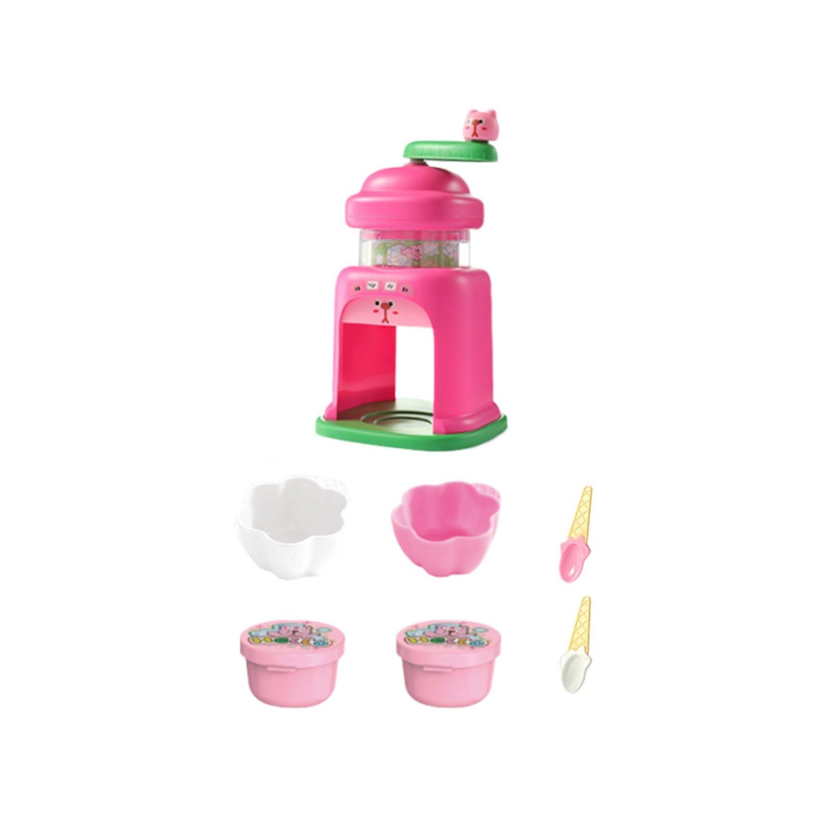 No Electricity Needed Shaved Ice Shaper Toy Interactive Play Manual Ice Shaver Toy Safe ABS Manual Fluffy Ice Cone Machine Cute Design for Children, Children, 3+, Playroom, Shaved Ice Plan-image-48